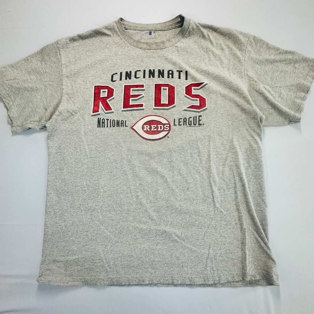 Cincinnati Reds MLB T-Shirt Mens XL Gray Short Sleeve VF Imagewear Baseball Tee